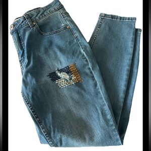 NWOT Indigo Thread Embroidered Jeans Women’s Size 8